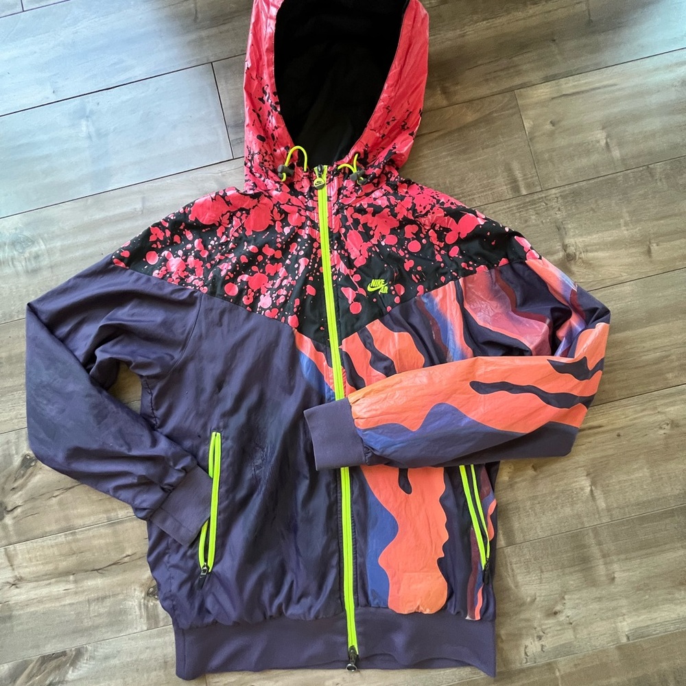 Nike Purple and Orange Windbreaker Jacket